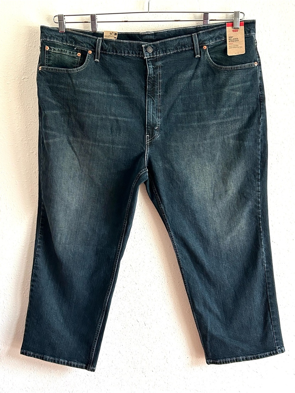 Levi's 559 Relaxed Straight Fit Jeans Big & Tall Size 50x27 Blue Stretch Denim